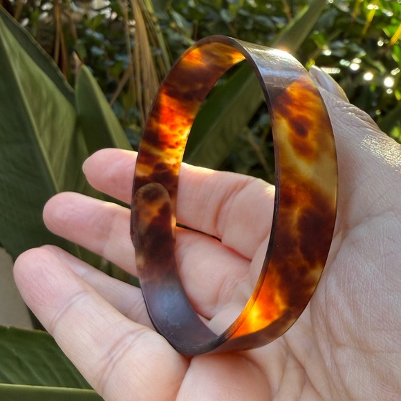 Vintage Jewelry - Antique Victorian 1800s tortoise shell bracelet